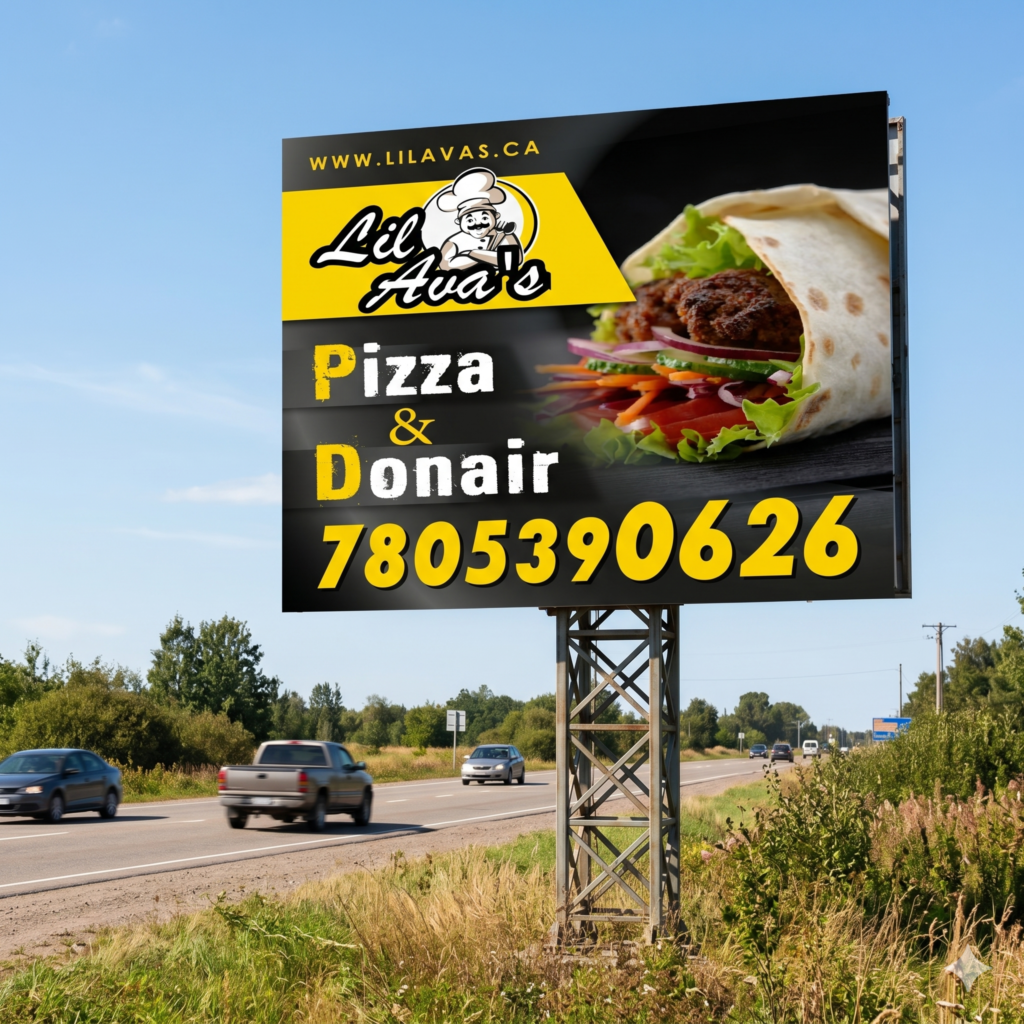 Pizza Store advert sign